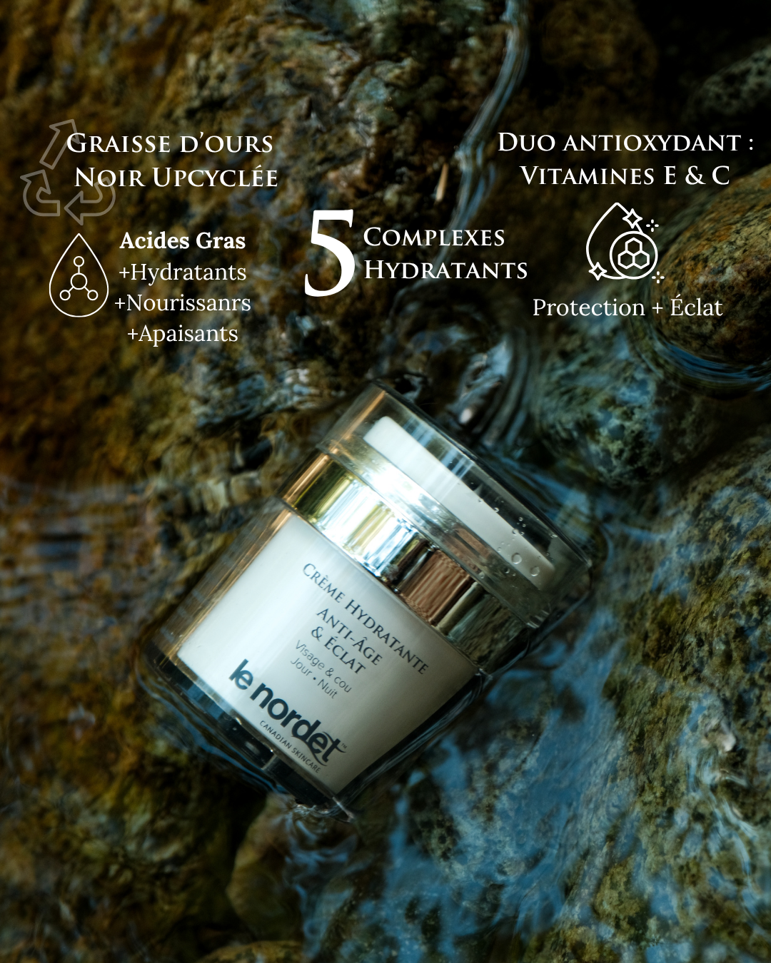 Crème Hydratante Anti-Âge et Éclat  (50ml)